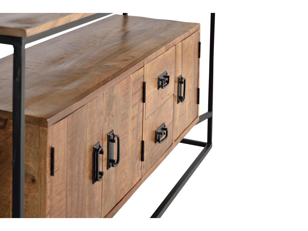 Buffet marron, 180 x 40 x 80 cm