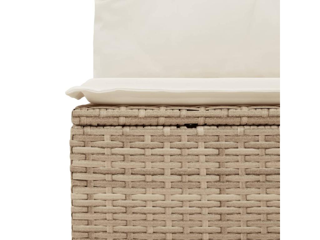 Ensemble de mobilier de jardin beige 13 pièces avec coussins, 62 x 62 x 69 cm
