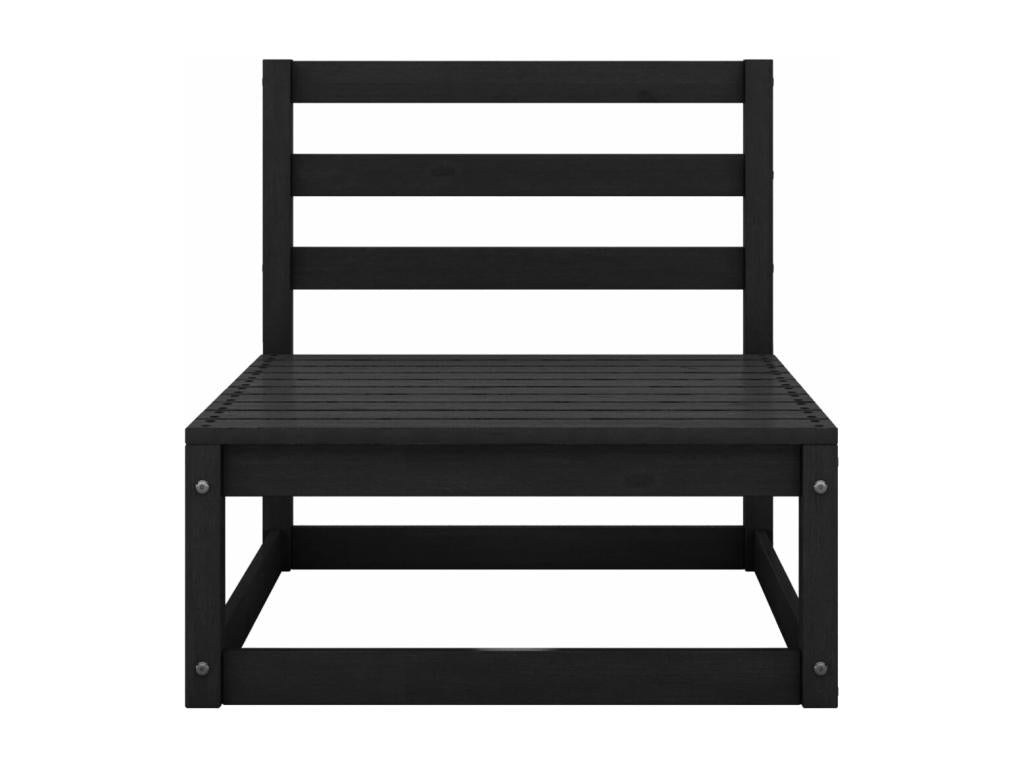 Ensemble de mobilier de jardin 3 pièces en pin noir, 70 x 70 x 67 cm
