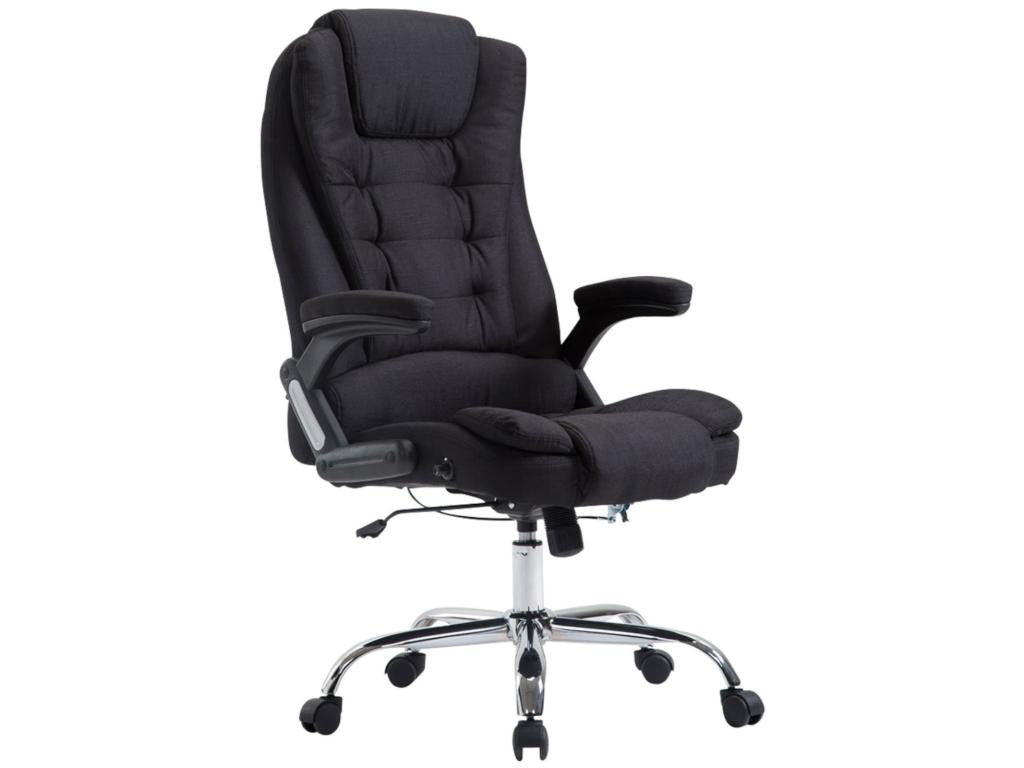 Chaise en tissu noir, 69,5 x 78 x 113 cm