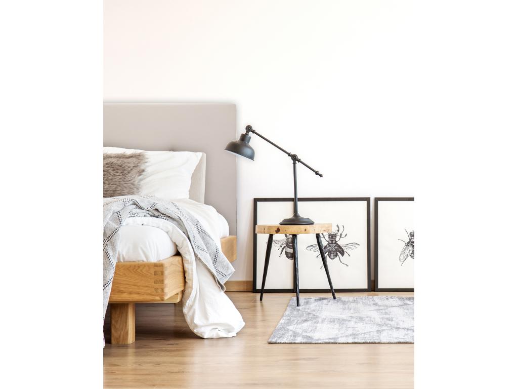 Cadre de lit en similicuir marron, 135 x 7 x 80 cm