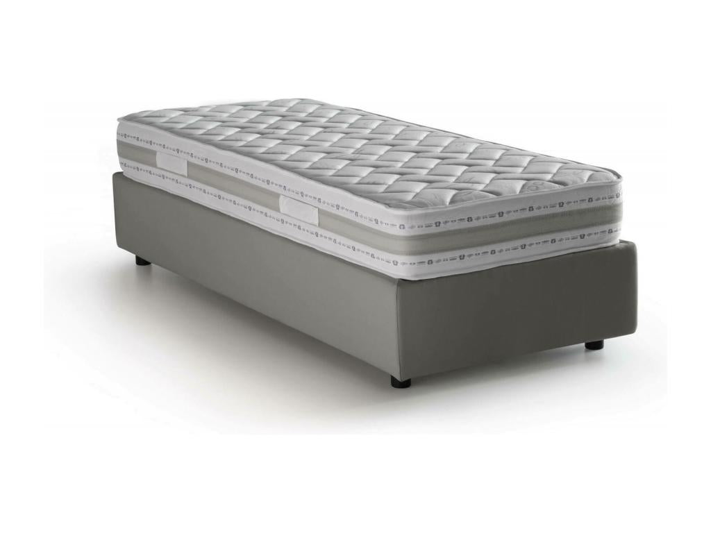 Matelas en tissu gris avec rangement, 205 x 95 x 32 cm