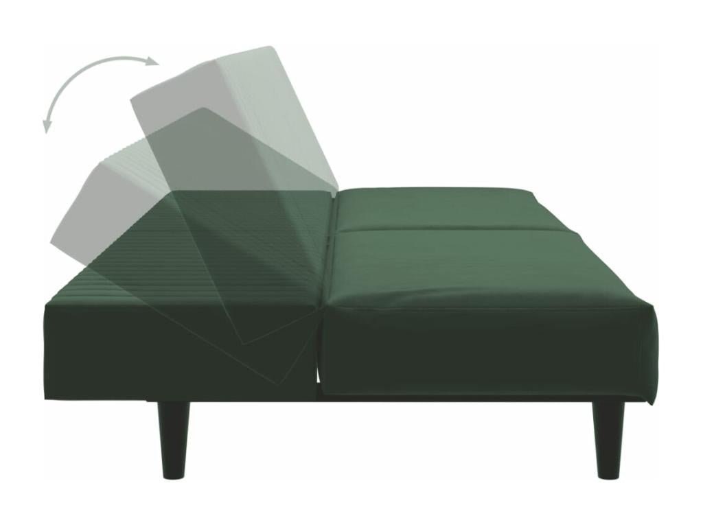 Cadre de lit vert, 200 x 84,5 x 69 cm