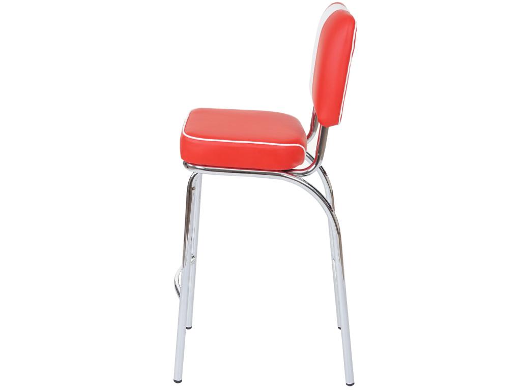 Fauteuil en similicuir blanc, 34 x 46 x 107 cm