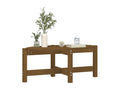 Table basse en bois massif marron, 87 x 48 x 35 cm