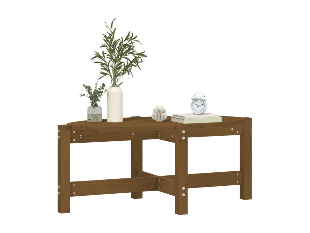 Table basse en bois massif marron, 87 x 48 x 35 cm