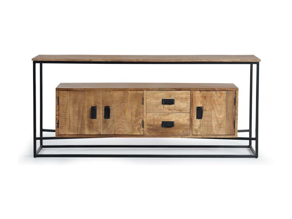 Buffet marron, 180 x 40 x 80 cm