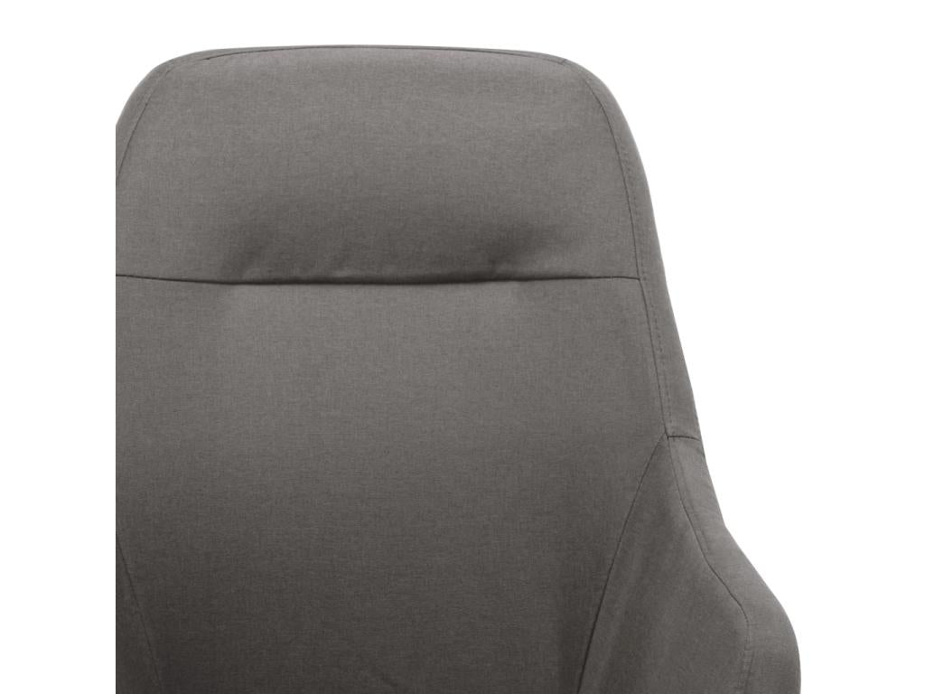 Chaise en tissu gris, 61 x 80,5 x 89 cm