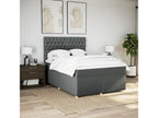 Matelas en tissu gris, 200 x 160 x 150,5 cm