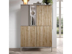 Buffet taupe 4 portes, 110 x 43 x 150 cm