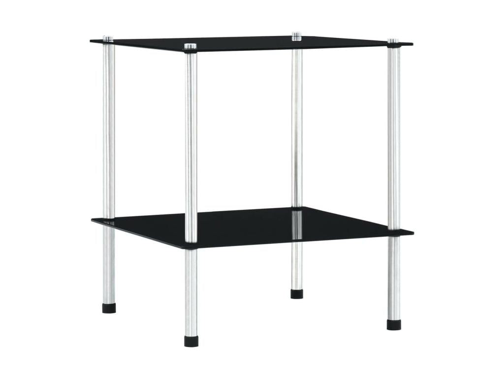 Étagère en verre noir, 40 x 40 x 47 cm