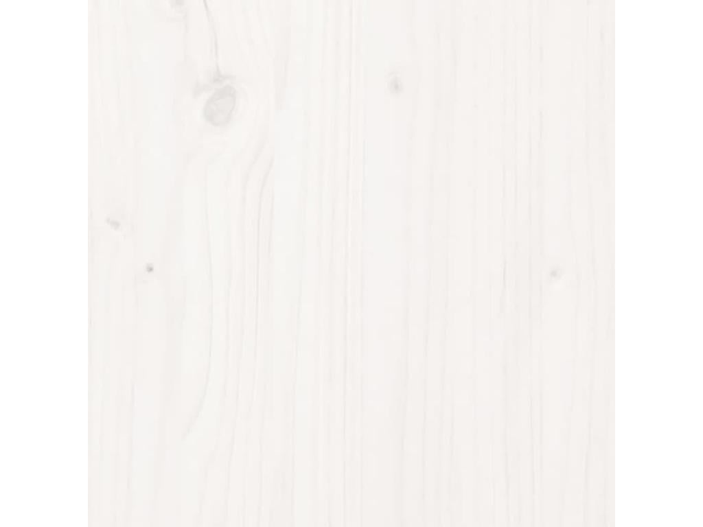 Cadre de lit en bois massif blanc, 206 x 4 x 100 cm