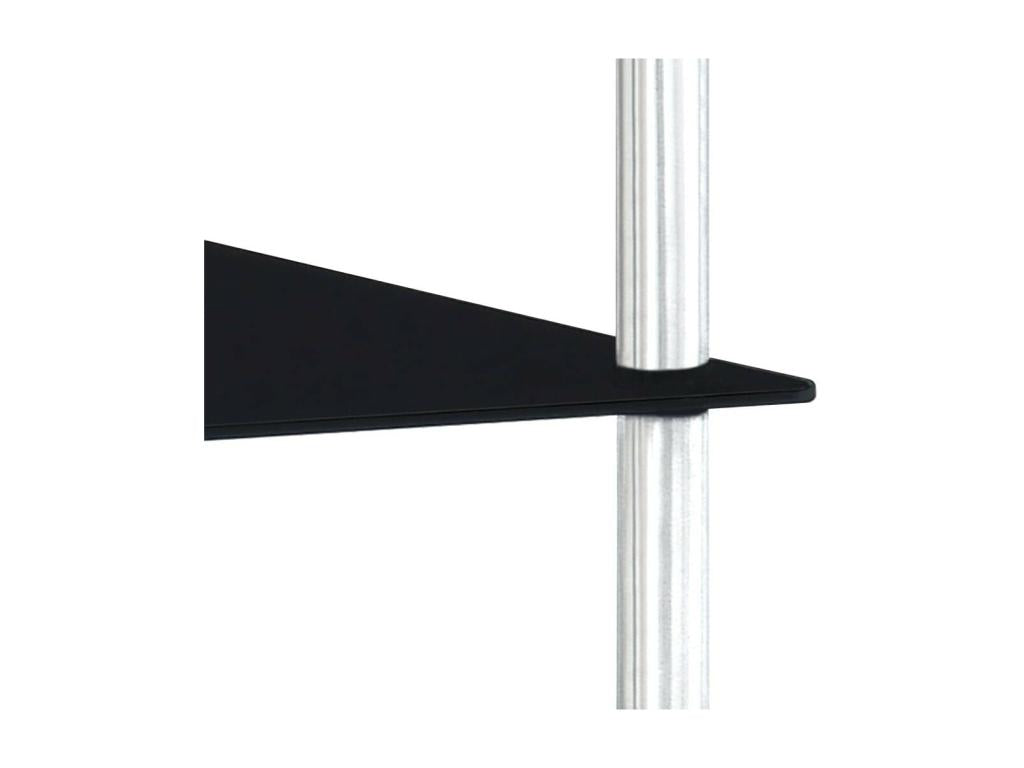 Étagère en verre noir, 40 x 40 x 47 cm