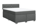 Matelas en tissu gris, 200 x 160 x 100,5 cm