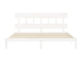 Cadre de lit blanc, 203,5 x 183,5 x 81 cm