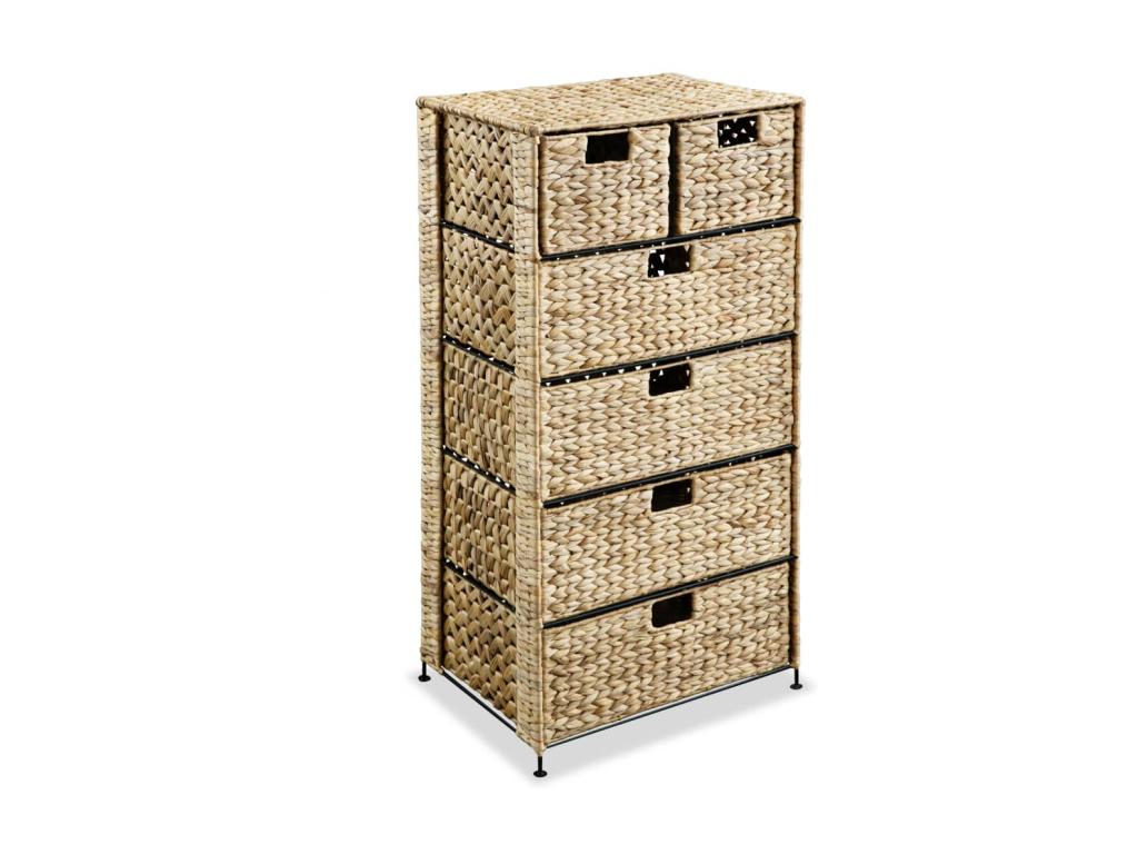 Meuble Natural Home avec rangement, 47 x 37 x 100 cm