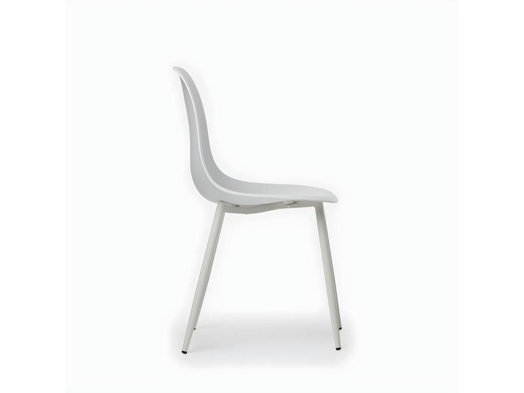Chaise blanche, 43 x 43 x 80 cm