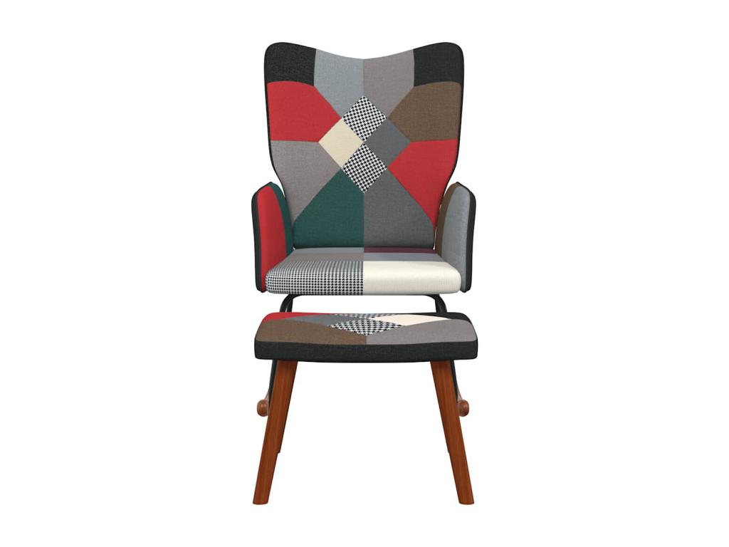 Chaise en tissu multicolore, 61 x 78 x 98 cm