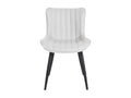 Chaise de salle à manger en similicuir blanc, 50 x 61 x 81 cm