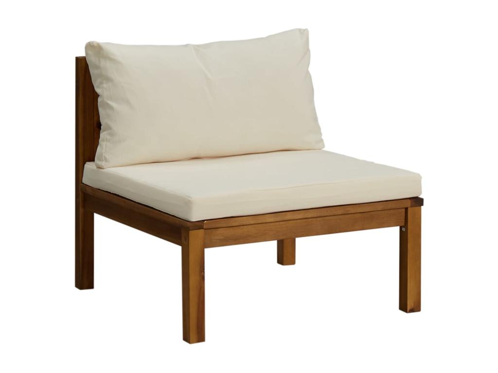 Ensemble de mobilier de jardin crème 10 pièces, 65 x 65 x 35 cm