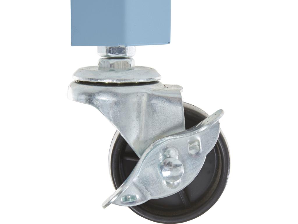 Étagère en métal bleu, 46 x 46 x 48 cm