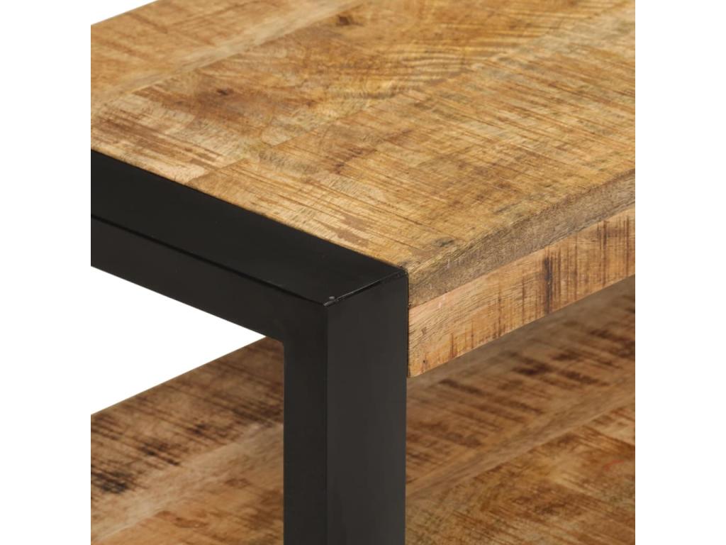 Meuble TV en bois massif marron, 120 x 30 x 45 cm