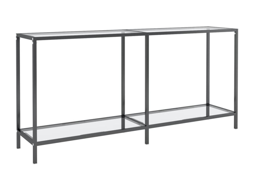 Table en verre transparent, 160 x 35 x 75,5 cm