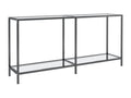 Table en verre transparent, 160 x 35 x 75,5 cm