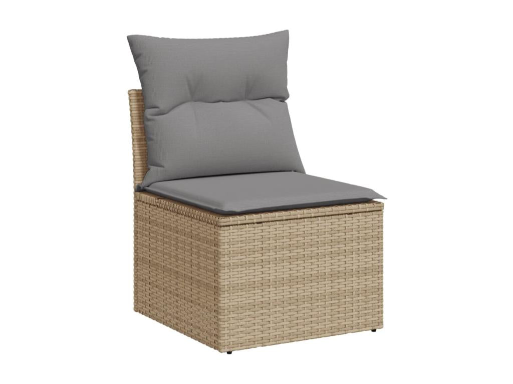 Ensemble de mobilier de jardin beige 8 pièces avec coussins, 62 x 62 x 69 cm - dlz1766569296957