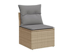 Ensemble de mobilier de jardin beige 8 pièces avec coussins, 62 x 62 x 69 cm - dlz1766569296957