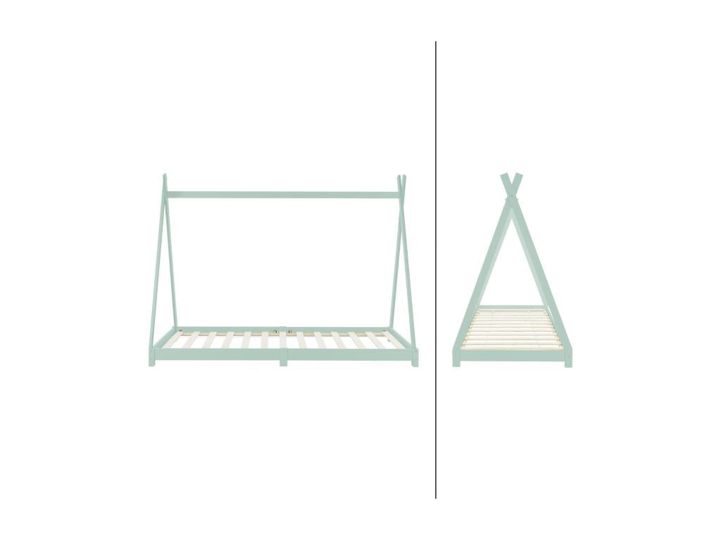 Sommier vert, 208 x 98 x 157 cm