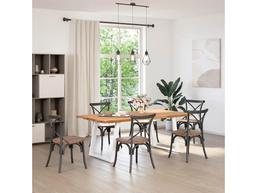 Table de salle à manger marron, 200 x 100 x 74 cm