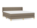 Matelas en tissu taupe, 203 x 163 x 88 cm