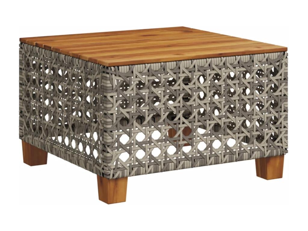 Ensemble de mobilier de jardin gris 8 pièces avec coussins, 55 x 69 x 62 cm