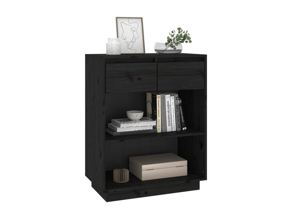 Armoire en pin noir, 60 x 34 x 75 cm