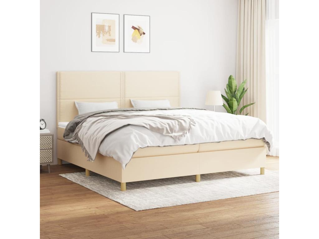 Matelas en tissu blanc, 203 x 200 x 118 cm