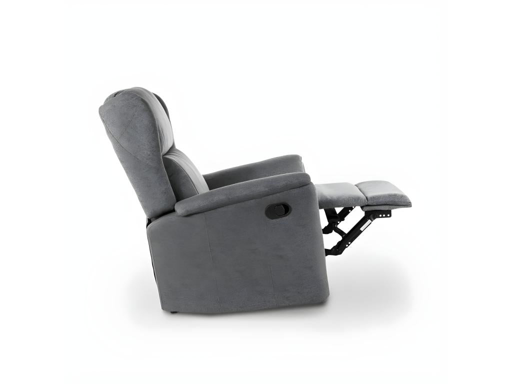 Fauteuil d'appoint en tissu gris, 87 x 87 x 111 cm