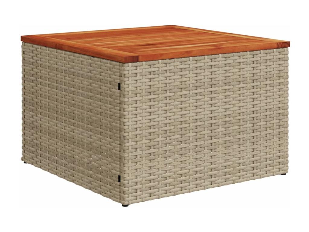 Ensemble de mobilier de jardin beige 8 pièces avec coussins, 62 x 62 x 69 cm - dlz1766569296957