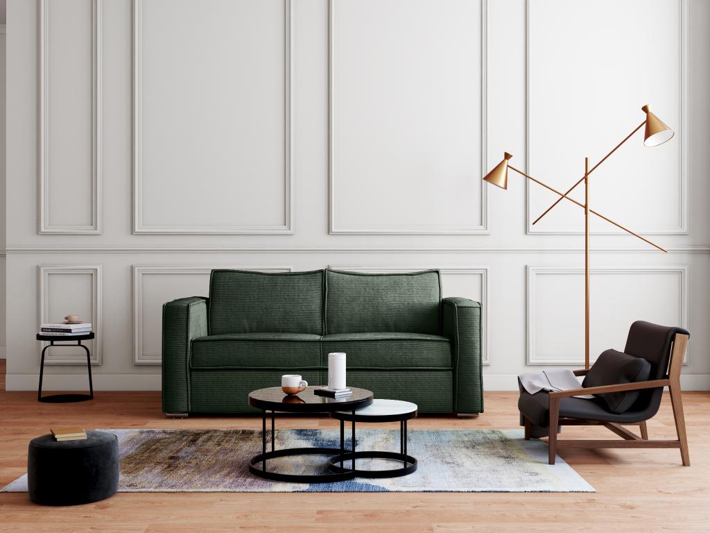 Matelas en bois de pin vert, 195 x 223 x 90 cm