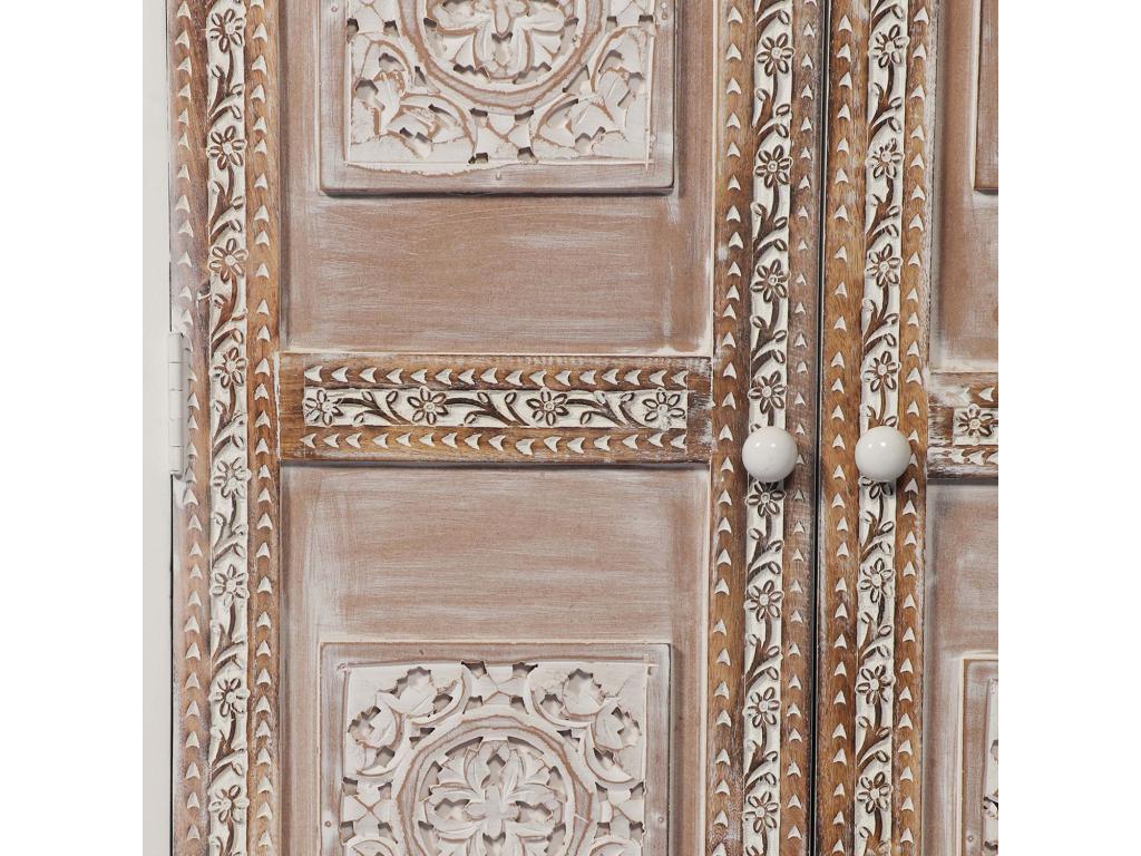 Buffet beige 2 portes, 80 x 40 x 115 cm