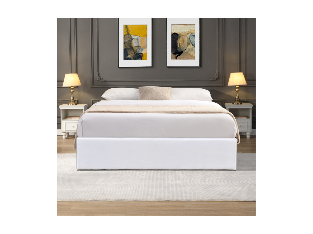 Matelas blanc avec rangement, 190 x 120 x 29 cm