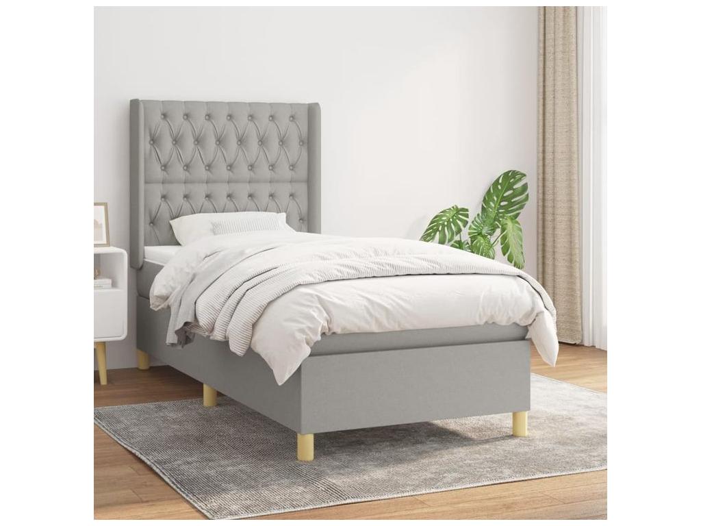 Matelas en tissu blanc, 193 x 93 x 118 cm