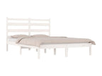 Matelas en bois massif blanc, 195,5 x 145,5 x 100 cm