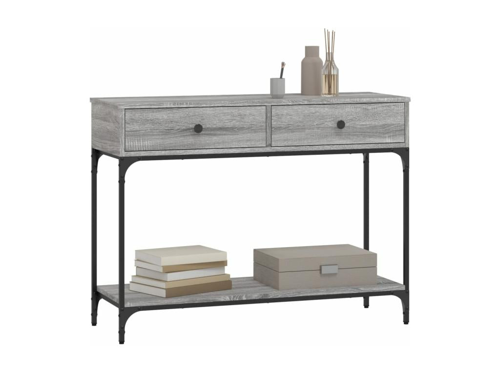 Table grise, 100 x 34,5 x 75 cm