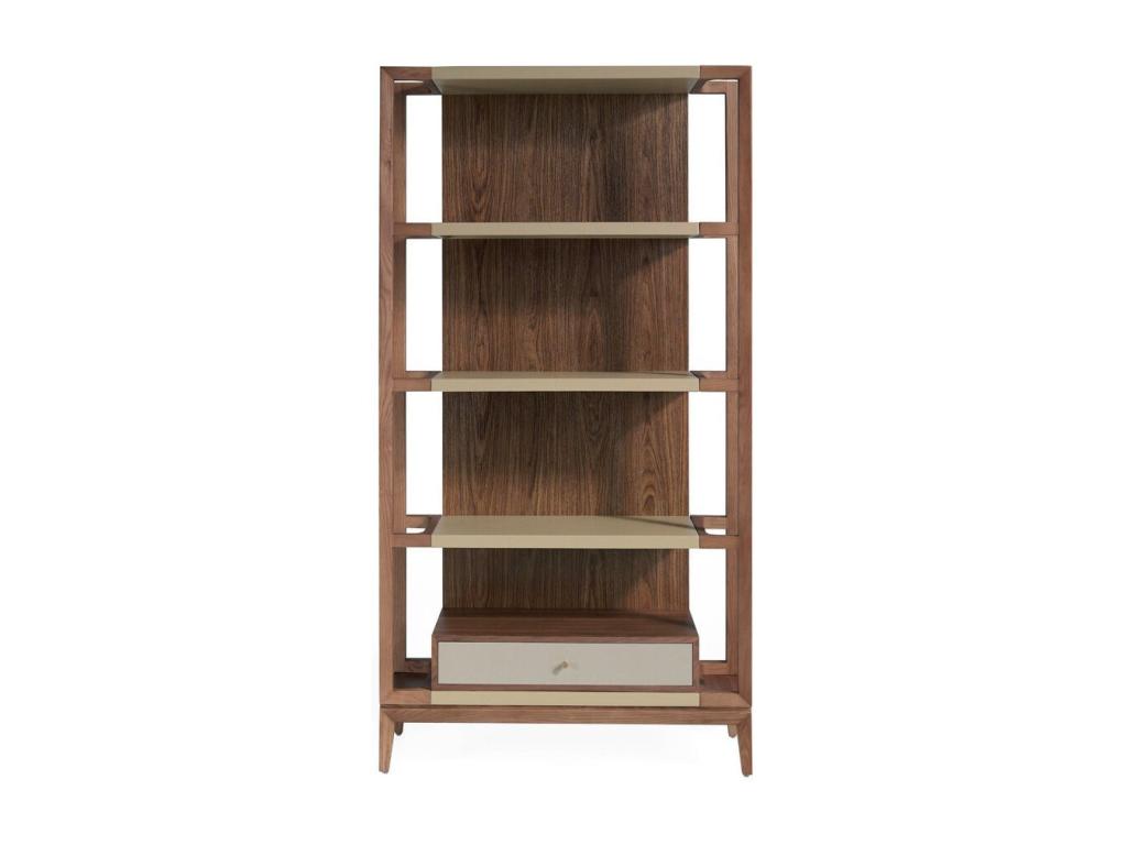 Étagère jaune à 1 tiroir, 100 x 36 x 190 cm