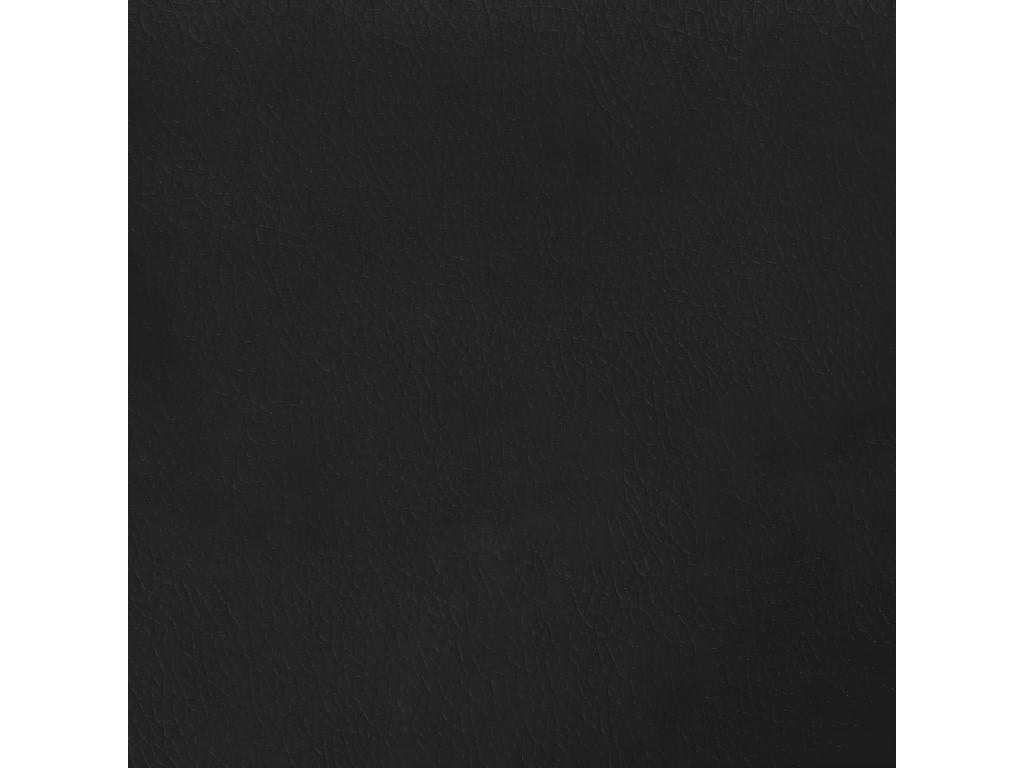 Canapé noir 3 pièces avec coussins, 200 x 77 cm