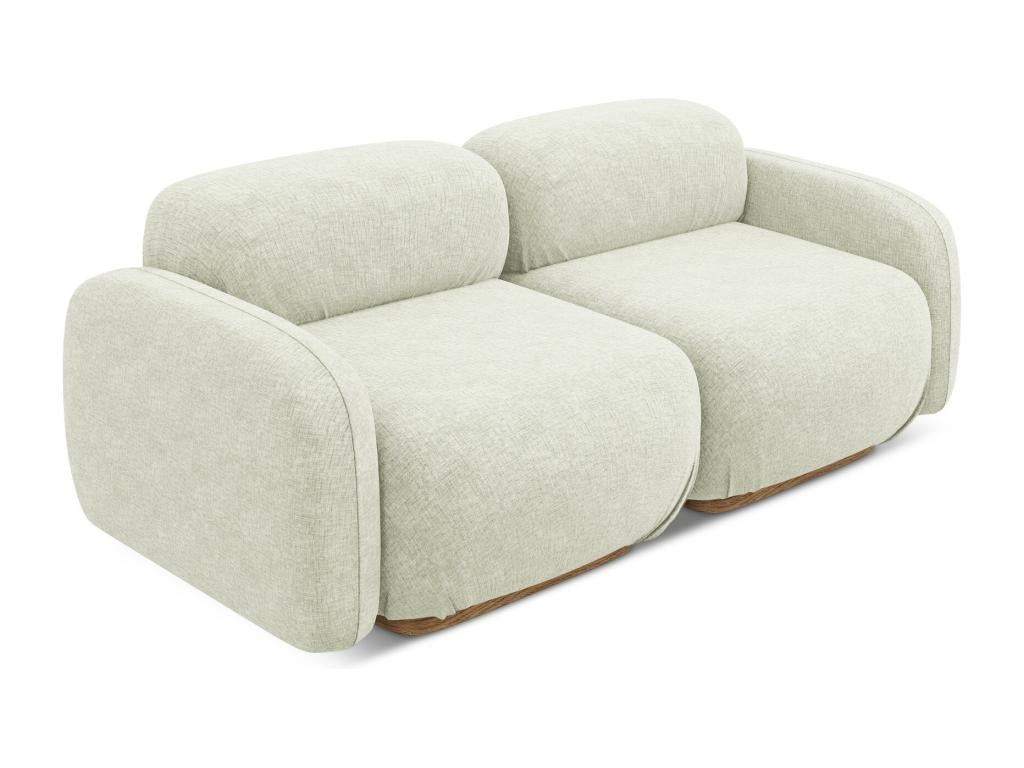 Canapé en tissu blanc, 95 x 190 x 73 cm