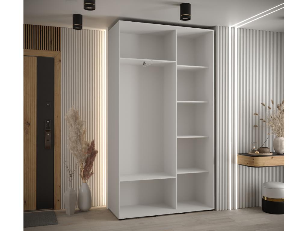 Armoire noire 2 portes, 140 x 45 x 235 cm