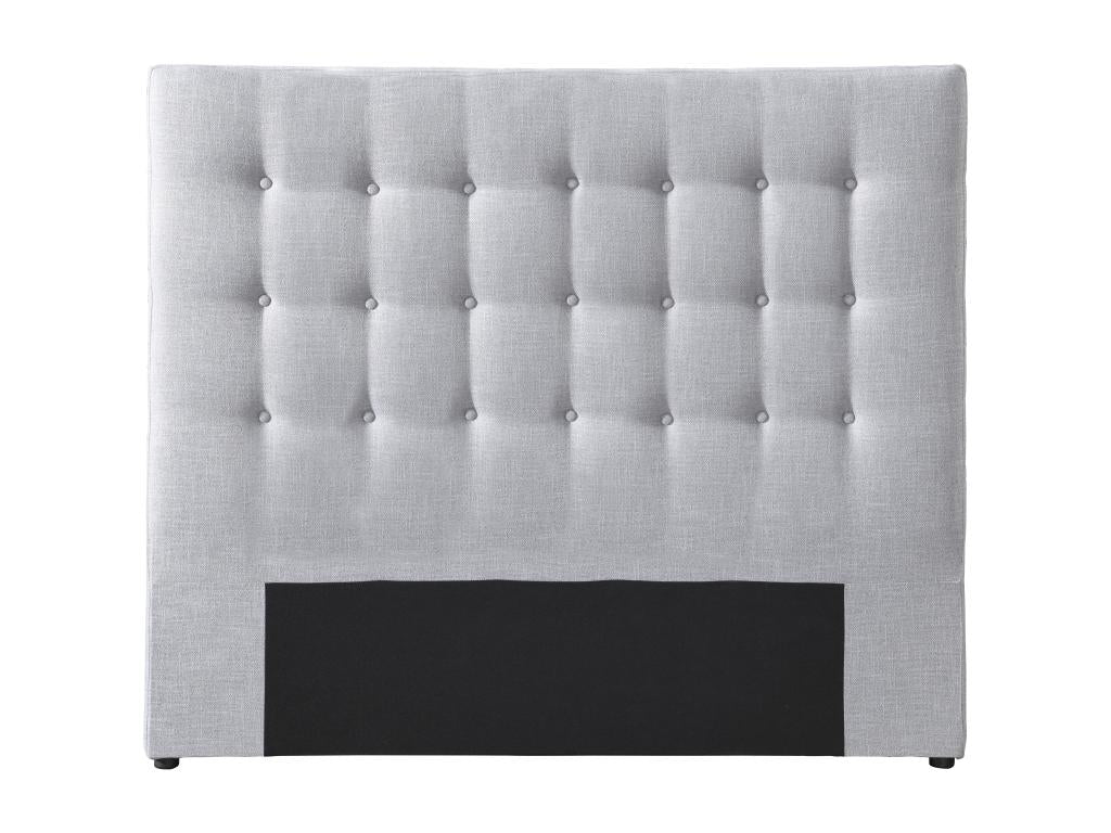 Cadre de lit en tissu gris, 164,5 x 9,5 x 125 cm