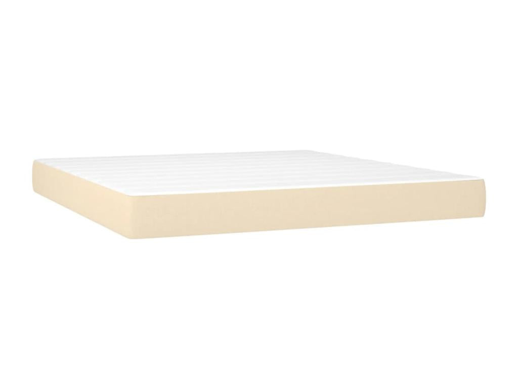 Matelas en tissu crème, 203 x 180 x 88 cm